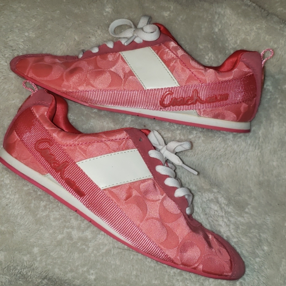 Pink coach shoes